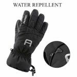 AKASO Waterproof Ski Gloves Winter Warm 3M Thinsulate Snow Gloves,High Breathable TPU Snowboard Gloves for Skiing, Snowboarding,Outdoor Sports, Gifts for Men and Women (Black, M)