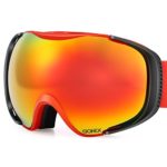 Gonex Polarized Ski Goggles Anti-fog Anti-glare Snow Goggle UV400 Protection with Oversized Double Spherical Lens for Skiing Snowboard Skate Winter Sports+ Goggle Case REVO Red Frame Red Lens