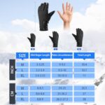 Pleneal Winter Waterproof Gloves for Men – Snow Ski Gloves with 10 Touchscreen Fingers & Comfortable Multiple-Layer Lining, Elastic Wrist Band