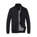 Men’s Big and Tall Bomber Jacket Windproof Trench Coat Casual Slim Lightweight Zipper Windbreaker