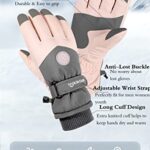 JJZS Winter Ski Snow Gloves for Men, Women, Youth | Touchscreen & Waterproof Cold Weather Hand Warming Gloves Winter Work Gloves