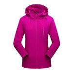 FEDULK Women’s Outdoor Sport Jacket Ski Waterproof Breathable Plus Size Puffer Coat Short Parka(Hot Pink,US Size 2XL = Tag 3XL)