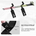 MOVTOTOP Ski Straps for Carrying,2 Packs Adjustable Ski Carrier with Ski Boot Carrier Straps,Ski Strap and Pole Carrier with Cushioned Shoulder Pad,Great for Families – Men, Women and Kids (Black)