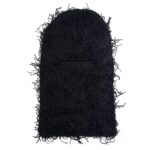 CISEI Balaclava Distressed Ski Mask – Knitting Distressed Winter Windproof Full Face Mask for Men Women Free Size (Black)