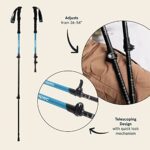 Retrospec Solstice Hiking Poles for Men & Women – Adjustable and Collapsible Lightweight Walking & Trekking Sticks – Aluminum w/Cork or Foam Grip