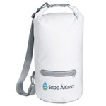 Såk Gear DrySak Waterproof Dry Bag with Exterior Zip Pocket, Shoulder strap and Reflective Trim, For Watersports & Outdoor Activities, 20L White