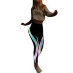 Women’s Fitness Slim Yoga Pants ,Clearance Ladies High Waist Neon Rainbow Trousers Elastic 8 Way Stretch Leggings