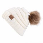 Winter Hats Clearance,WUAI Unisex Men Women Baggy Warm Crochet Winter Wool Knit Ski Beanie Skull Slouchy Caps Hat(White,Free Size)