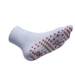 Jinjin Self-Heating Health Care Socks Tourmaline Massage Socks Relieve Leg Fatigue Pain Regulation Blood Flow Soft and Comfortable Long Service Life (White)