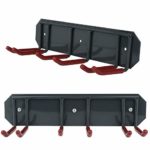Wall Mounted Storage Rack Organizer for Skis and Poles – Heavy Duty Horizontal Wall Ski Rack Storage with Metal Frame and Padded Hooks – Indoors | Outdoors Premium Wall Storage Ski (Medium)
