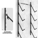OutdoorMaster 4-Level Snowboard + Ski Wall Storage Rack, Snowboards/Ski Display Rack Wall Mount Storage for Home, Room, Garage