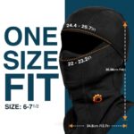 GearTOP Balaclava Ski Mask, Ski Mask for Men, Women Winter Face Mask, Powersport Balaclava Face Mask Men, Paintball Mask, Full Face Mask Black