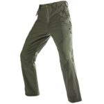 FREE SOLDIER Men’s Fleece Lined Water Repellent Softshell Snow Ski Pants with Zipper Pockets (Army Green, 40W/31L)