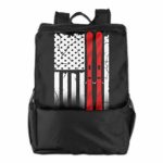 Louise Morrison US American Flag Ski Skiing Women Men Laptop Casual Business Travel Backpack College School Bookbag