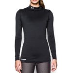 Under Armour Women’s ColdGear Authentic Mock, Black (001)/Metal, Medium