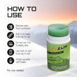 ZUMWax Rub-On Ski/Snowboard/Nordic/Cross-Country Wax 70g, UNIVERSAL, Easy cork applicator, long-lasting performance, secret vanilla scent, Made in USA, PFAS-free Great for quick waxing on the go