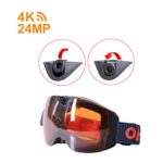 OhO Camera Ski Goggles, 4K Camera Snowboard Goggles with WiFi Feature and Adjusted View of Video Recroding