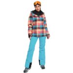 HOTIAN Ski jacket Snowboard Jacket Womens High Windproof Colorful Snow Jacket Pants Set (style-9, M)