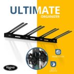 Koova Snowboard Wall Mount Rack Holder | Garage Snowboard Storage Organizer | Heavy Duty Powder Coated Steel Frame w/Rubber Arms