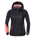 PHIBEE Womens Waterproof Outdoor Snowboard Breathable Ski Jacket Black XL