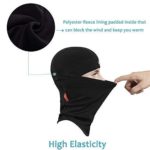 Aegend Balaclava Face Warmer Windproof Fleece for Winter Skiing Cold Weather for Men & Women – Black