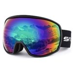 Snowledge Ski Goggles Snowboard Snow Goggles for Men Women OTG Snowboard Goggles with 100% UV Protection Anti-Fog Dual Lens Skiing Goggles Helmet Compatible