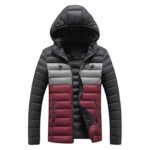 wuliLINL Men’s Outdoor Water Resistant Skiing Snowboarding Jacket Warm Raincoat(Black,L)