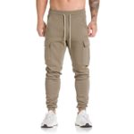 haoricu Men Sweatpants, Clearance Men Drawstring Trousers Harem Pants Pockets Casual Jogger Sport Jogger (S, Khaki)