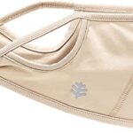 Coolibar UPF 50+ Men’s Women’s Blackburn UV Mask – Sun Protective (Small/Medium- Beige)