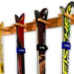 StoreYourBoard Timber Ski Wall Rack, 4 Pairs of Skis Storage, Wood Home and Garage Mount System, Natural Wood
