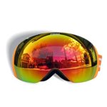 CRG Sports Ski Goggles- Frameless Snow Goggles for Men & Women – 100% UV Protection T815S-159 (Orange)