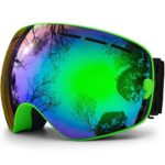 Hongdak Ski Goggles, Snowboard Goggles UV Protection, Snow Goggles Helmet Compatible for men women boys girls kids, Anti fog OTG