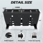 TOCRETOARE Heavy Duty Metal Ski Storage Rack, 4 Pair Freestanding Steel Ski Holder, Floor Stand Ski Organizer Rack, Snowboard Floor Stand Organizer for Garage and Home