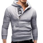 Hattfart Men’s Winter Clothes, New Men’s Casual Hooded Sweatshirt Tops Jacket (Gray, XL)
