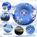 3 Pack Snow Tube Inflatable Sleds for Kids Snow Tubes for Sledding Heavy Duty Large Snow Sleds for Kids and Adult with Handles Outdoor Snow Toys Set for Boys Girls (Mix Color)