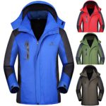 YKARITIANNA Men’s Windproof Anorak Skiing Jogger Comfy Winter Outdoor Hoodie Zipper Brushed Removable Sport Assault Coats