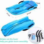 jialixing Snow Sled for Kids Toboggan Downhill Slider with Cushion Pull Rope for Outdoor Grass Dune Game