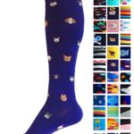 Compression Socks (1 pair) for Women & Men by A-Swift (Doggy, L/XL)