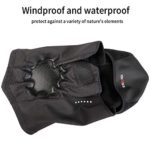 KINGBIKE Balaclava Ski Mask Motorcycle Running Full Face Cover Windproof Waterproof Neoprene With Micro-polar Fleece Masks Black for Men Women Warm Winter Cold Weather Gear Cycling(Lycra+Fleece,black)