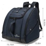 TurnWay Ski/Snowboard Boot Bag/Skating Bag | Store Gear, Jacket, Helmet, Goggles, Gloves & Accessories | Travel with Waterproof Exterior & Bottom, Venting & Grommets for Snow Drainage (Blue)