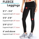 Yogipace Petite/Regular/Tall,Women’s Water Resistant Fleece Lined Thermal Tights Winter Running Cycling Skiing Leggings with Zippered Pocket,25″,Black,Size L