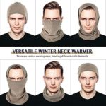 EXski Winter Neck Gaiter Warmer, Soft Fleece Face Mask Scarf for Cold Weather Skiing Cycling Outdoor Sports 2 Packed