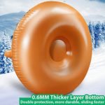 TURNMEON 51 Inch Giant Bear Snow Tube, Inflatable Snow Sleds for Snow Kids Adults Winter Snow Tube with Frontrest 6mm Thick Heavy Duty Sledding Float River Ride Tube Sledding Float