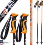 Zipline Ski Poles Carbon Composite Graphite Lollipop U.S. Ski Team Official Ski Pole – Choose Color and Size (Orange, 50 in. / 127 cm)