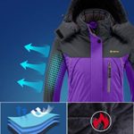 GEMYSE Women’s Mountain Waterproof Ski Snow Jacket Winter Windproof Rain Jacket (Purple,Medium)