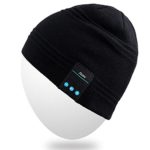 Rotibox Wireless Bluetooth Beanie Hat Cap with Musicphone Speakerphone Stereo Headphone Headset Earphone Speaker Mic for Fitness Outdoor Sports Skiing Running Skating Walking,Christmas Gifts – Black