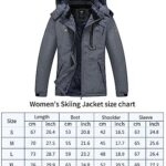 Pdbokew Women’s Skiing Snowboarding Jackets Fleece Hood Mountain Snow Coat X-Large