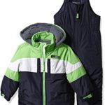 London Fog Big Boys’ 2-Piece Colorblock Snow Bib and Jacket Snowsuit, Green 8