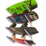 StoreYourBoard Wakeboard Wall Storage Rack | Metal Adjustable 4 Wakeboard and Wakesurf Mount