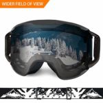 Extra Mile Ski Goggles, Snow Sports Goggles Snowboard Snowmobile Skate Motorcycle Riding, Dustproof Scratch Resistant, Double Anti Fog UV400 OTG Over Glasses Helmet Compatible Men Women Youth Unisex